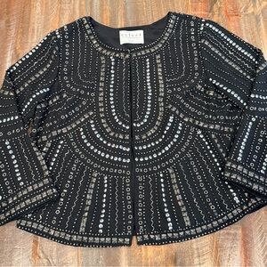 Velvet by Graham & Spencer Beaded Embellished Jacket L